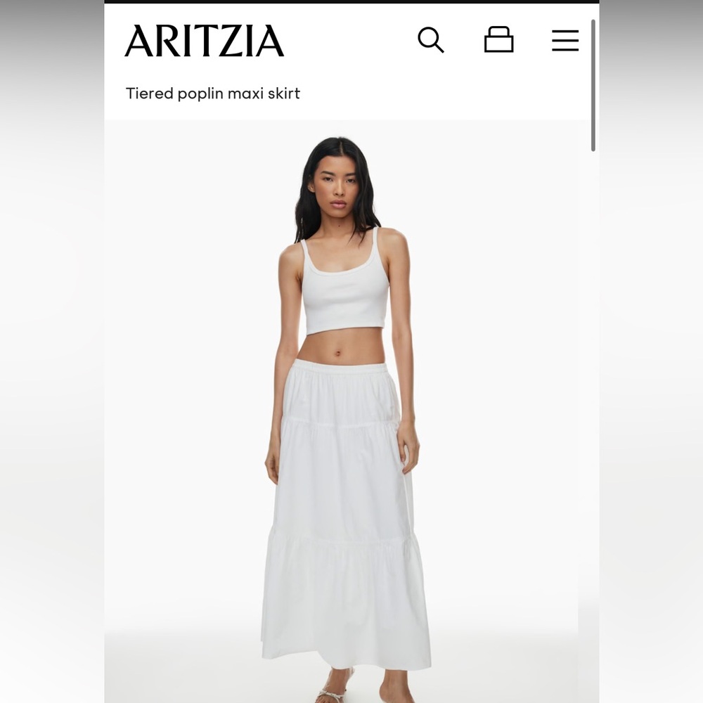Aritzia Sunday Best Martine Poplin Skirt